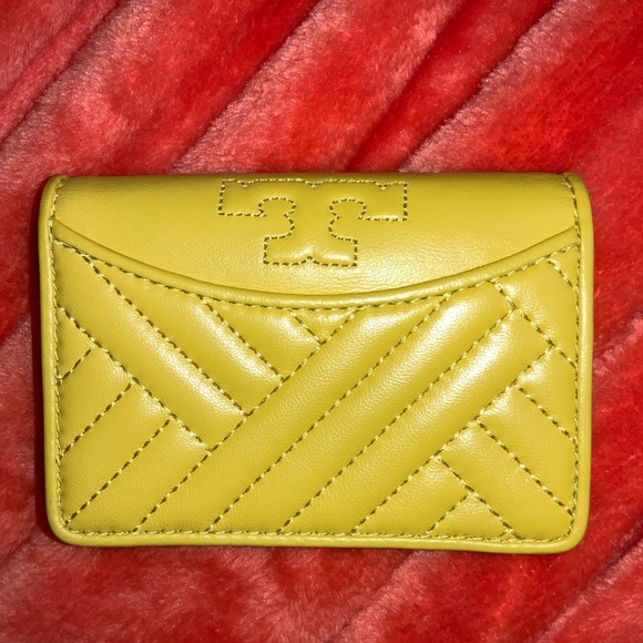 Tory Burch Yellow Leather Mini Wallet - Picture 16 of 16